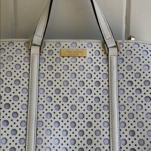Kate Spade Mini Romy white leather satchel